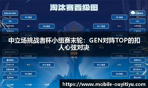 中立场挑战者杯小组赛末轮：GEN对阵TOP的扣人心弦对决